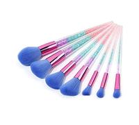 MQPALZKD 7pcs Makeup Brushes Set Crystal Handle Blush Foundation Eye Shadow Eyebrow Cosmetic Brush Make up Brushes Tools(D)
