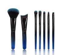 MQPALZKD 7pcs Mini Makeup Brush Set Gradient Color Portable Makeup Tools Travel Makeup Set Brushes(Argento)