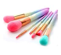 MQPALZKD 7Pcs Rainbow Makeup Brushes Set Professional Blush Blending Eyeshadow Brush Kit Cosmetic tool with Box
