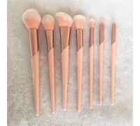 MQPALZKD 7pcs Rose Gold Handle Makeup Brushes Set Foundation Blush Eye Shadow Lip Brushes Face Beauty Makeup Tools