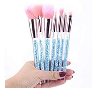 MQPALZKD 7pcs Set Of Makeup Brushes Face Floral Soft Lip Professional Eye Blush For Cosmetic Foundation Eye Shadow Cosmetics(D)