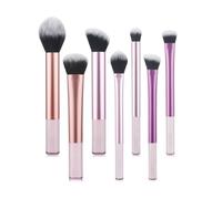 MQPALZKD 7pcs Transparent Rod Cosmetic Brush Sets Brush Eye Shadow Brush Powder Brush Makeup Brush