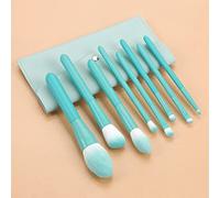 MQPALZKD 8 Makeup Brush Set Soft Brush with Storage Bag Wooden Handle Beauty Soft Hair Tools(Argento)