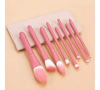 MQPALZKD 8 Makeup Brush Set Soft Brush with Storage Bag Wooden Handle Beauty Soft Hair Tools(D)