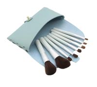 MQPALZKD 8 mini cosmetic brush sets with bag, portable full set of eye shadow and beauty tools(Argento)