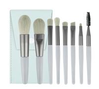 MQPALZKD 8 mini makeup pcs Convenient travel powder eye shadow brush Multi functional beauty tools(D)