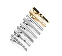 MQPALZKD 8 PCS Tie Clip Set With Box Wedding Guests Gifts Man Shirt Classic Cufflink Clips Men's Gift