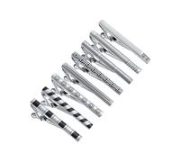MQPALZKD 8 PCS Tie Clip Set With Box Wedding Guests Gifts Man Shirt Classic Cufflink Clips Men's Gift