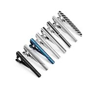 MQPALZKD 8 PCS Tie Clip Set With Box Wedding Guests Gifts Man Shirt Classic Cufflink Clips Men's Gift