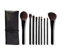 MQPALZKD 9 Makeup Brushes Leather Bag Portable Makeup Brush Set Beauty Tools