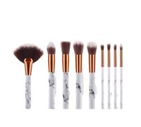 MQPALZKD 9 marble makeup brush sets, beauty tools, powder dispersal brush fan-shaped