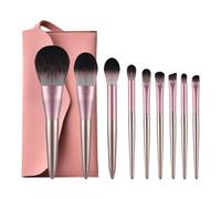 MQPALZKD 9 Pcs Makeup Brush Set Honey Powder Set Brush Beginner Makeup Tools