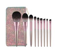 MQPALZKD 9 Pcs Makeup Brush Set Honey Powder Set Brush Beginner Makeup Tools