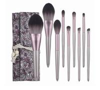 MQPALZKD 9 pcs Makeup Brush Set Portable Soft eye shadow Brush Tongue shaped Powder Brush Makeup Tool