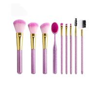 MQPALZKD 9pcs Makeup Brush Set Glitter Shinny Crystal Foundation Blending Face Cosmetic Beauty Make Up Tool Set