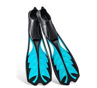 MQPALZKD Adult Flexible Comfort Diving Fins Professional Free Diving Long Fins Rubber Non-Slip Swimming Flippers Snorkeling Equipment(White-style,S code)