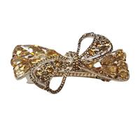 MQPALZKD Alloy Diamond Hair Hairpin Bow Hairpin Female Back Of The Top Clip Cross Clip Ponytail Spring Clip