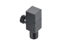 MQPALZKD Angle Valve Water Control Corner Bathroom Tap 1/2 * 1/2 Stainless Steel Black Valves