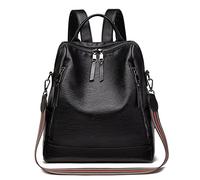 MQPALZKD Backpack Leather Large Capacity Women's Bag Youth Casual School Bag Soft Leather Popular Simple Backpack