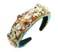 MQPALZKD Baroque Vintage Heavy Crafted Headband Exaggerated Sequins and Diamonds Hair Accessories