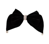 MQPALZKD Bowknot Diamond Pearl Hair Clip Cool And Cute Velvet Spring Clip Hair Clip Headdress Female