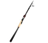 MQPALZKD Carbon Telescopic Subpole Portable Short-knot Fishing Rod MH Straight Handle Sea Pole(Argento,2.4M)