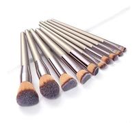 MQPALZKD Champagne Makeup Brushes Set Foundation Powder Blush Eyeshadow Concealer Lip Eye Make Up Brush Cosmetics Beauty Tools