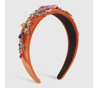 MQPALZKD Color diamond flower hair band Europe and the United States light luxury heavy wool cloth wide border slip band(D)