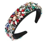 MQPALZKD Colorful Crystal Hand-sewn Fabric Hair Bands with Diamonds Prom Hair Accessories