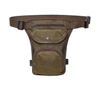 MQPALZKD Daily Cycling Fanny Pack Retro Canvas Leg Bag Men's Portable Crossbody Chest Bag