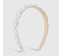 MQPALZKD Diamond-encrusted sponge pearl headband Vintage small fragrance wind mesh red pressure headband(3-pack)