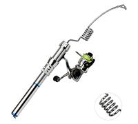 MQPALZKD Elastic fishing rod fishing wheel combination sea pole Road rod short portable fishing rod