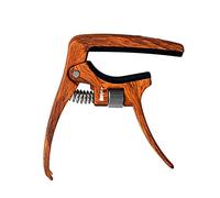 MQPALZKD Electric Acoustic Guitar Capo Metal Capotrase Also for Bass Ukulele Color Silver, Wood Grain(D)