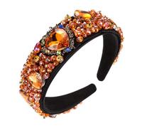 MQPALZKD Exaggerated Heart Shaped Diamond Crystal Hand Sewn Fabric Hair Bands Street Hair Accessories