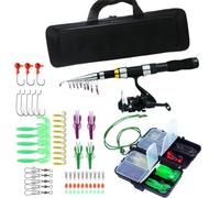 MQPALZKD Fishing Gear Set, 2.1m 2., Two Sets Of Rod And Wheel Sets, Portable Fishing Equipment For Tourism(2.1m)
