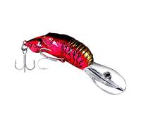 MQPALZKD Fishing Lures Artificial Bass Hard Wobblers Tackle Floating Water Baits Swimming Crank Baits Fishing Lure(Rosso)