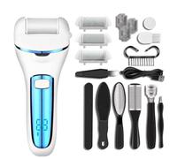 MQPALZKD Foot Repair Device Full Body Water Wash Rechargeable Digital Display Screen Foot Repair Device(White-Style)