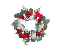 MQPALZKD Fresh Red And White Flowers Garland Door Hanging Simulation Of Withered Flowers Decorative Wall Hanging
