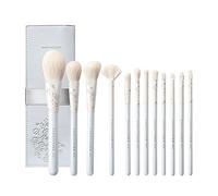 MQPALZKD Gift Box Celadon 12pcs Long Pole Wooden Handle Makeup Brush Set Portable Eyeshadow Loose Powder Brush
