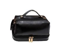 MQPALZKD Handheld Layer Makeup Bag for Women Large Capacity Retro Cosmetics Storage Bag Portable Travel