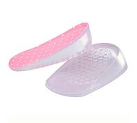 MQPALZKD Height Increase Half Insoles for Men Women Shoes Pads Lift Taller Silicone Heel Cup Heighten Increased Up Inserts Pad(Roze)