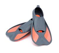 MQPALZKD Kids Short Light Swim Fins Snorkeling Foot Flippers Diving Fins Beginner Swimming Equipment Portable Kids Diving Flippers(Grey,3XS code)