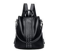 MQPALZKD Large Capacity Retro Women Leather Backpack Ladies Bagpack School Bags Backpacks For Teenager Girls Travel Bag