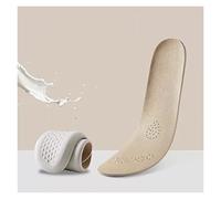 MQPALZKD Leather Latex Sports Insole Cowhide Insoles for Shoes Arch Support Shoe Pads Shock Absorbing Plantar Template Inserts(37-38)