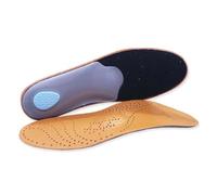 MQPALZKD Leather Orthotic Insole for Flat Feet Support Orthopedic Shoes Sole Insoles for Feet Suitable Men Women(37-38)