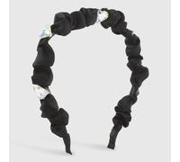 MQPALZKD Love rhine-diamond pleated cloth hair hoop with sweet temperament narrow pressure hair hoop(D)