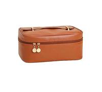 MQPALZKD Makeup Bag for Women's Retro Cosmetics Storage Bag PU Convenient Portable Large Capacity wash Bag