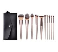 MQPALZKD Makeup brush 10 pieces champagne gold set lip brush powder powder blusher foundation make-up brush