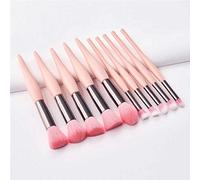 MQPALZKD Makeup Brush Kit Soft Synthetic Hair Wood Handle Make Up Brushes Foundation Blush Eyeshadow Cosmetic Makeup Tools(Argento)