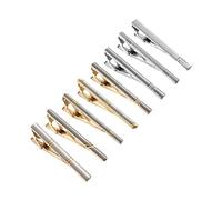 MQPALZKD Men's Tie Clip 8-piece Set With Box Gold Colored Accessories Cufflinks